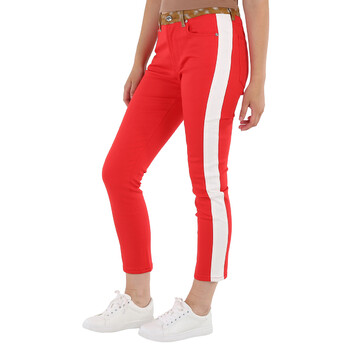 Runway Fawn Print Two-tone Slim Fit Pants