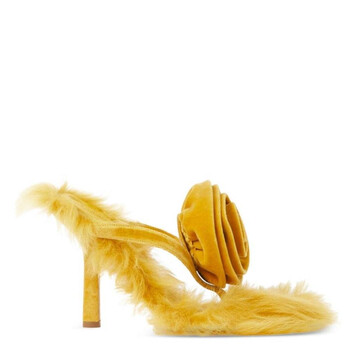 Burberry 105mm Shearling B Minnie Sandals, Brand Size 39 Burberry 105mm Shearling B Minnie Sandals, Brand Size 39