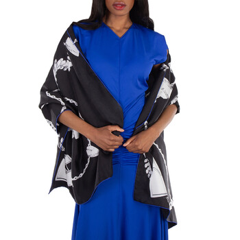マフラー・ストール Burberry FW25 Embroidered cashmere scarf (8079989 A4652) BURBERRY Check Cashmere Scarf | Holt Renfrew