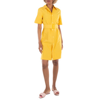 ワンピース Burberry SS24 LINEN DRESS (8086911 A1273) Burberry Cotton Linen Dress, Brand Size 4 ( US Size 2