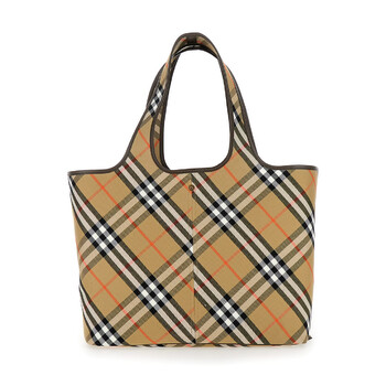Burberry Ladies Medium London Check-Pattern Tote Bag 8066223