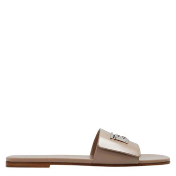 ★Ferragamo★01E565 758085 D ガンチーニ フラット スライド Ferragamo Salvatore Ferragamo Ladies Pink Leather Rhodes