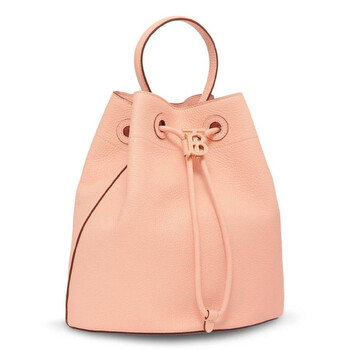 Burberry Small Monogram Drawstring Leather TB Bucket Bag 8056134