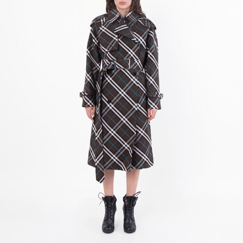 Burberry Bradford Reversible Belted Car Coat, Brand Size 10 (US