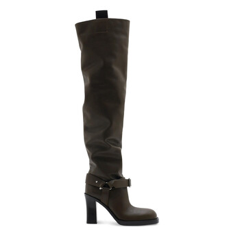 Burberry Leather Soft Stirrup Boots, Brand Size 40 ( US Size
