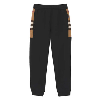 Burberry Stephan Check-Pattern Track Pants, Size X-Large 8045013