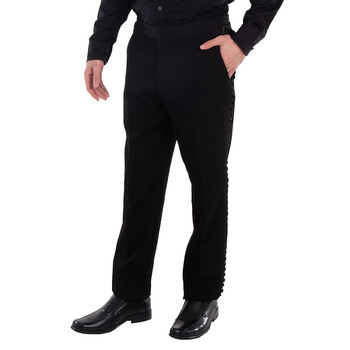 Straight-Leg Wool Pants