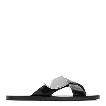 Alexander Mcqueen The Seal Embossed Slip-On Slides, Brand