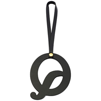 Studded Leather Alphabet Q Charm