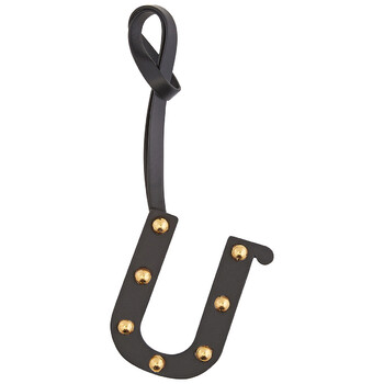 Studded Leather Alphabet U Charm