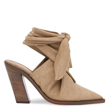 Burberry Tillington Ankle-wrap Point-toe Mules, Brand Size