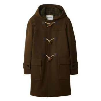 Burberry Single-Breasted Wool Duffle Coat, Brand Size 50 ( US Size