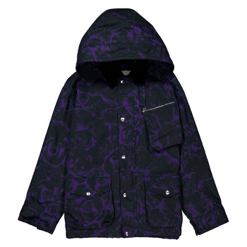 Burberry Rose Print Cotton Shirt Jacket, Size Large 8081898
