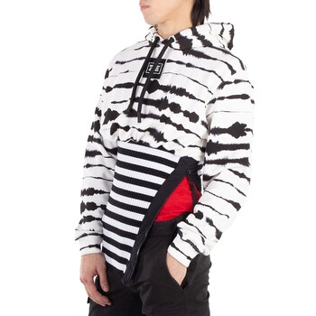 Watercolour Print Reconstructed Cotton Hoodie