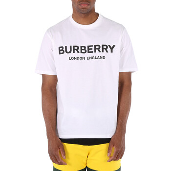 Tシャツ・カットソー Burberry White cotton t-shirt Cotton T-shirt in Salt - Women | Burberry® Official