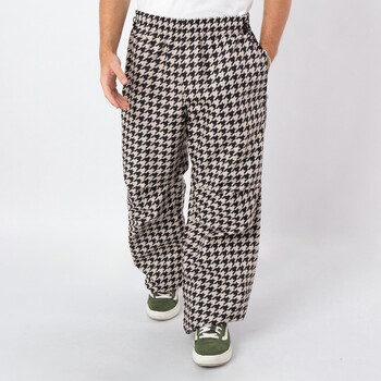 Burberry Workwear Houndstooth-Pattern Elasticated-Waist Trousers