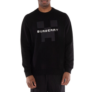 Burberry Ekd Print Cotton Blend Hoodie, Size Large 8057967