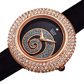 Swirl Crystal Black Dial Ladies Watch BUR209BKR