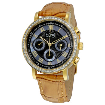 Blue Mother of Pearl Dial Beige Leather Ladies Watch BUR087BG Blue Mother of Pearl Dial Beige Leather Ladies Watch BUR087BG