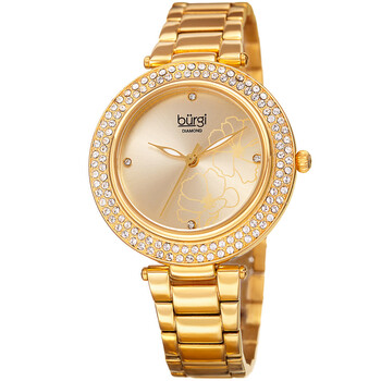 Flower Marker Diamond Crystal Ladies Watch BUR179YG
