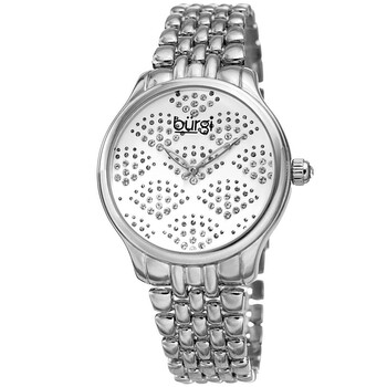 Ladies Swarovski Crystal Pebble Style Bracelet Watch BUR205SS Ladies Swarovski Crystal Pebble Style Bracelet Watch BUR205SS