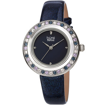 Quartz Diamond Blue Dial Blue Polyurethane Ladies Watch BUR265BU