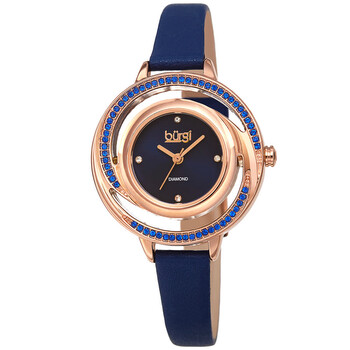 Quartz Diamond Blue Dial Ladies Watch BUR261BU