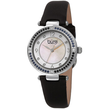 Quartz White Dial Black Leather Ladies Watch BUR251BK