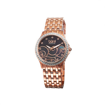 Wave Pattern Quartz Diamond Ladies Watch BUR081RG