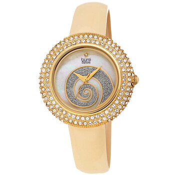 Swirl Quartz White Dial Ladies Watch BUR209YG
