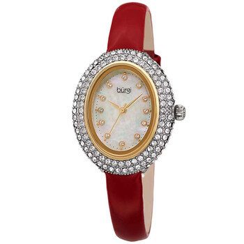 Crystal White Dial Brown Leather Ladies Watch BUR234RD Crystal White Dial Brown Leather Ladies Watch BUR234RD