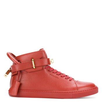 Buscemi Men's Deep Red High-Top Sneaker, Brand Size 44 US Size