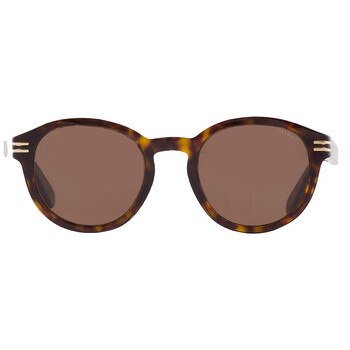 Brown Round Men's Sunglasses BV40028 52H 50