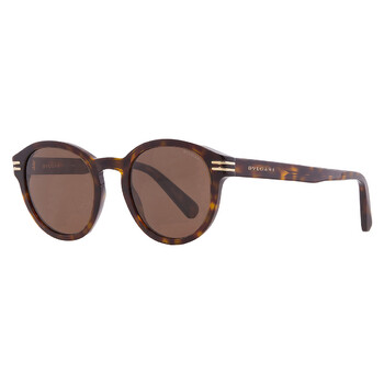 Brown Round Men's Sunglasses BV40028 52H 50