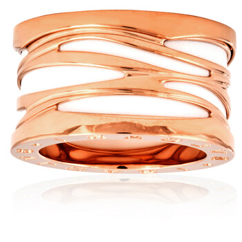B.Zero 1 18kt Rose Gold and White Ring