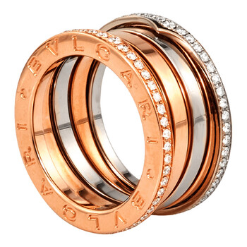 B.Zero1 18kt Rose and White Gold Ring, Brand Size 51