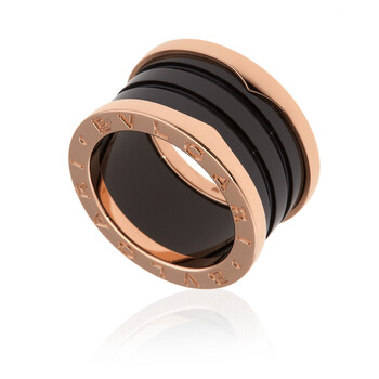 Bvlgari B.Zero1 4-Band 18 kt Rose Gold and Black Ceramic