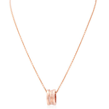 Swarovski Sparkling Dance Round Necklace in Rose Gold