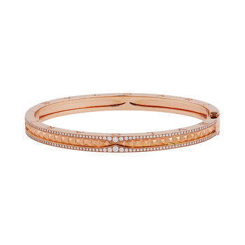 B.zero1 Rock Bracelet in 18K Rose Gold with Pave Diamonds BR859874