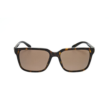 Dark Brown Rectangular Men's Sunglasses BV7036 504/53 56 Dark Brown Rectangular Men's Sunglasses BV7036 504/53 56