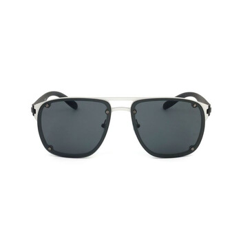 Dark Grey Rectangular Men's Sunglasses BV5058 018/87 60