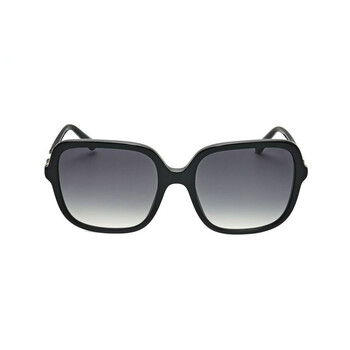 Ladies Black Rectangular Sunglasses 0BV8228B-504/T5-1