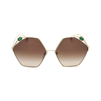 Fendi FE40039U 10L Geometric Sunglasses - Gold/Yellow Mirror Fendi Gold Mirror Geometric Ladies Sunglasses FE40039U 10L  main image 4