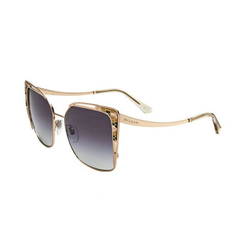 Ladies Gold Tone Rectangular Sunglasses 0BV6179-20718G-1