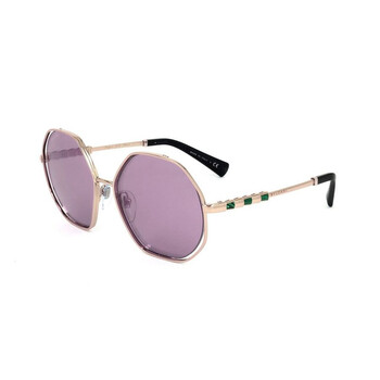 Ladies Rose Gold Tone Geometric Sunglasses 0BV6144KB-395/AK-2