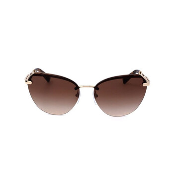 Ladies Rose Gold Tone Pilot Sunglasses 0BV6129KB-2041T5