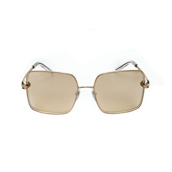 Ladies Rose Gold Tone Rectangular Sunglasses 0BV6180KB-20140W