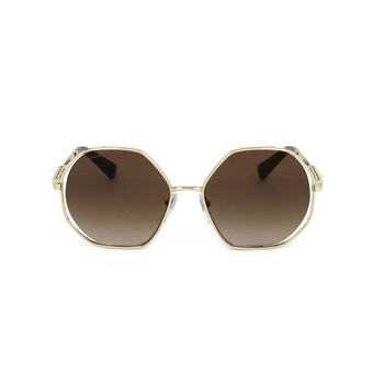 Ladies Silver Tone Geometric Sunglasses 0BV6144KB-395/AK-1