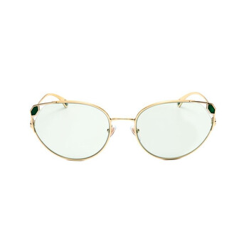 Ladies Silver Tone Round Sunglasses 0BV6177-278/M1