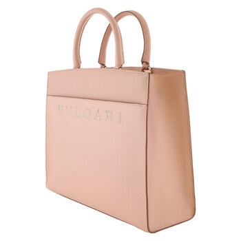 Leather Logo Tote Bag